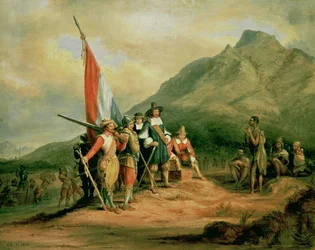 El desembarco de Jan van Riebeeck, 6 de abril de 1652, 1850